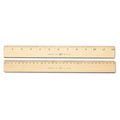 Westcott Ruler, Wood, 12", Metal Edge 10375